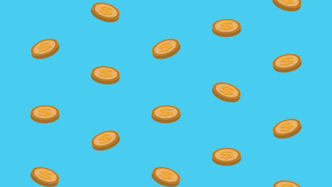 coins money dollars rainy animation