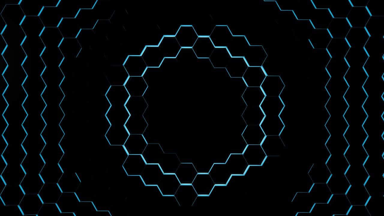 hexágono abstracto fondo futurista animación de bucle sin costuras, elemento de gráficos en movimiento