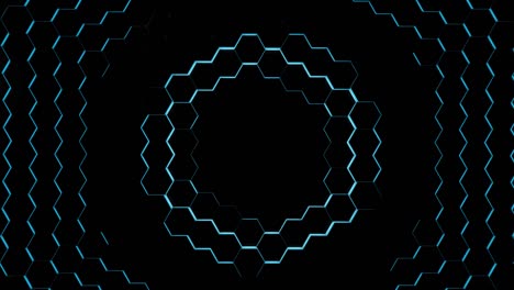 hexágono abstracto fondo futurista animación de bucle sin costuras, elemento de gráficos en movimiento