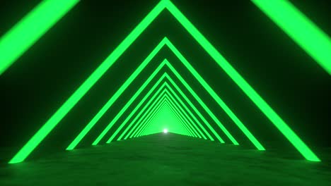 moving forward through an endless futuristic triangular tunnel. 4k video animation loop.