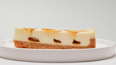 slice of caramel cheesecake