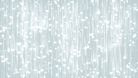 el fondo de las partículas blancas de los corazones