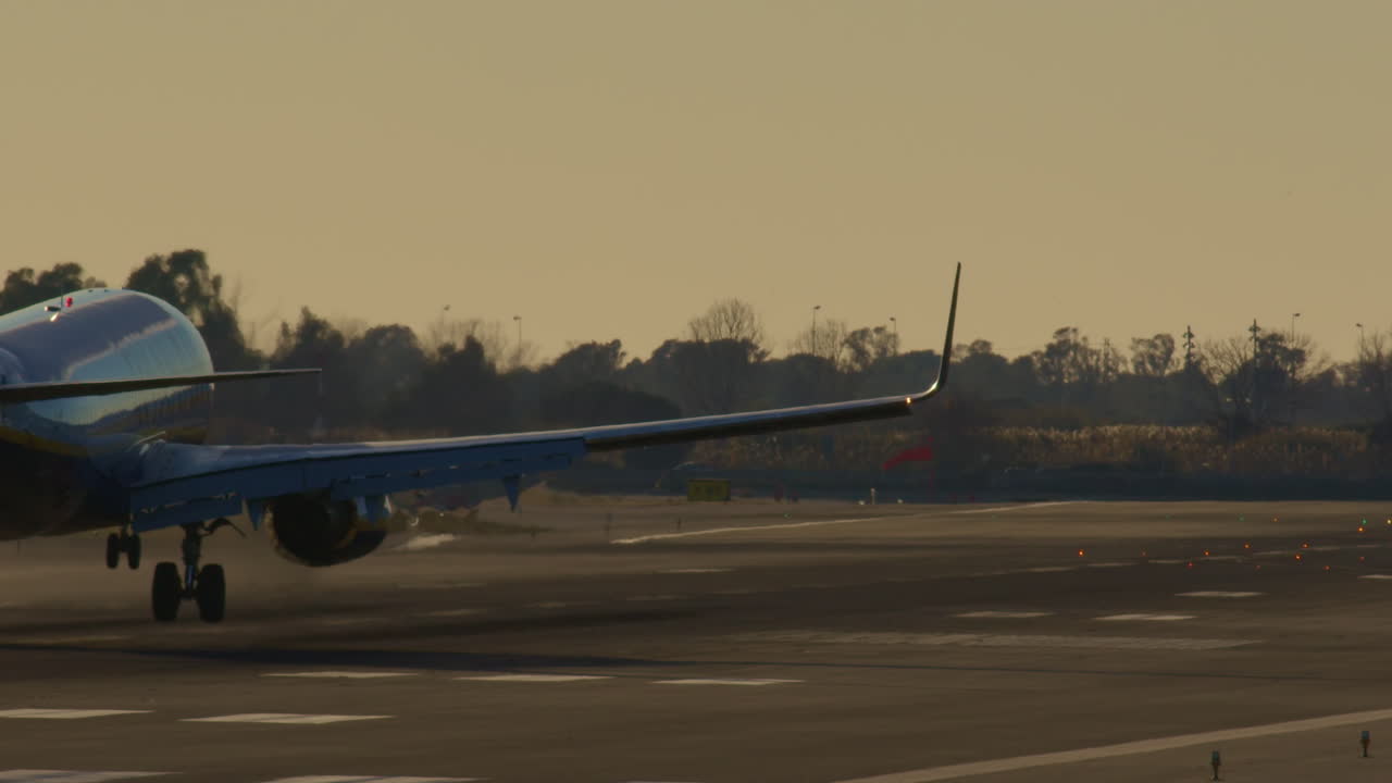 en cámara lenta aterrizaje