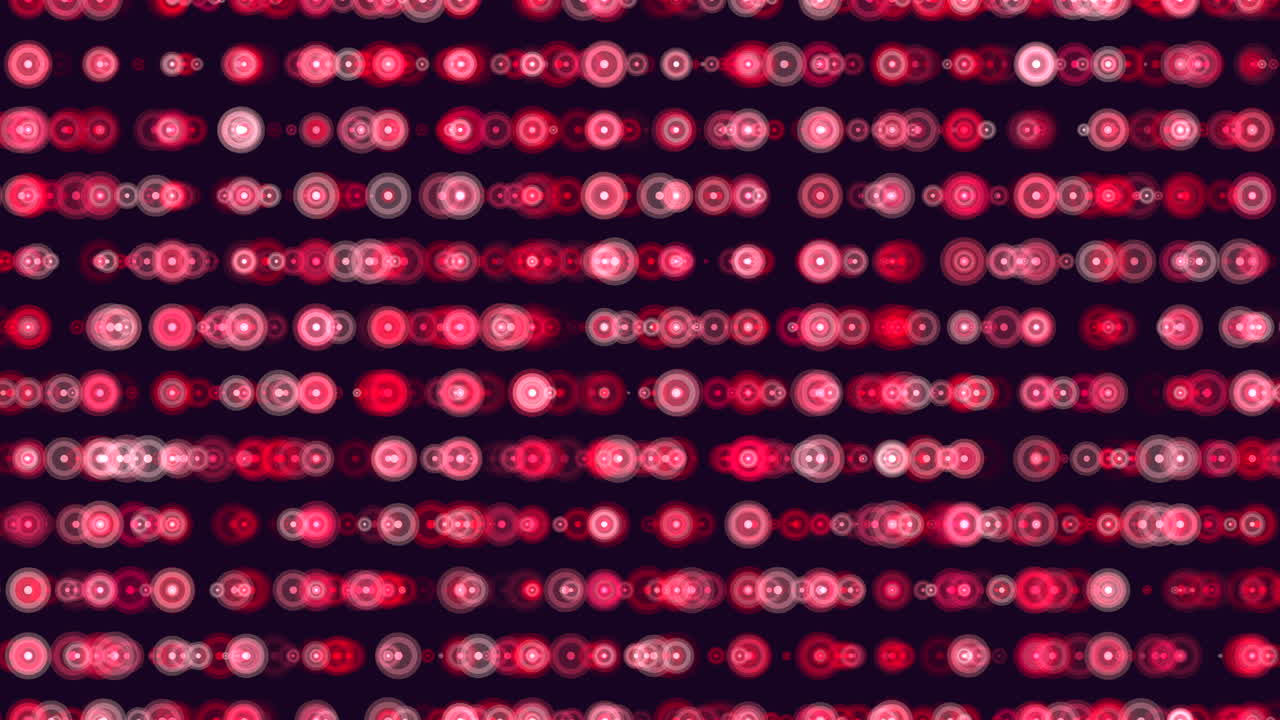 Red circles floating in air create dynamic pattern