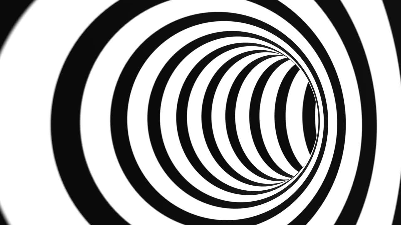 túnel espiral abstracto en blanco y negro