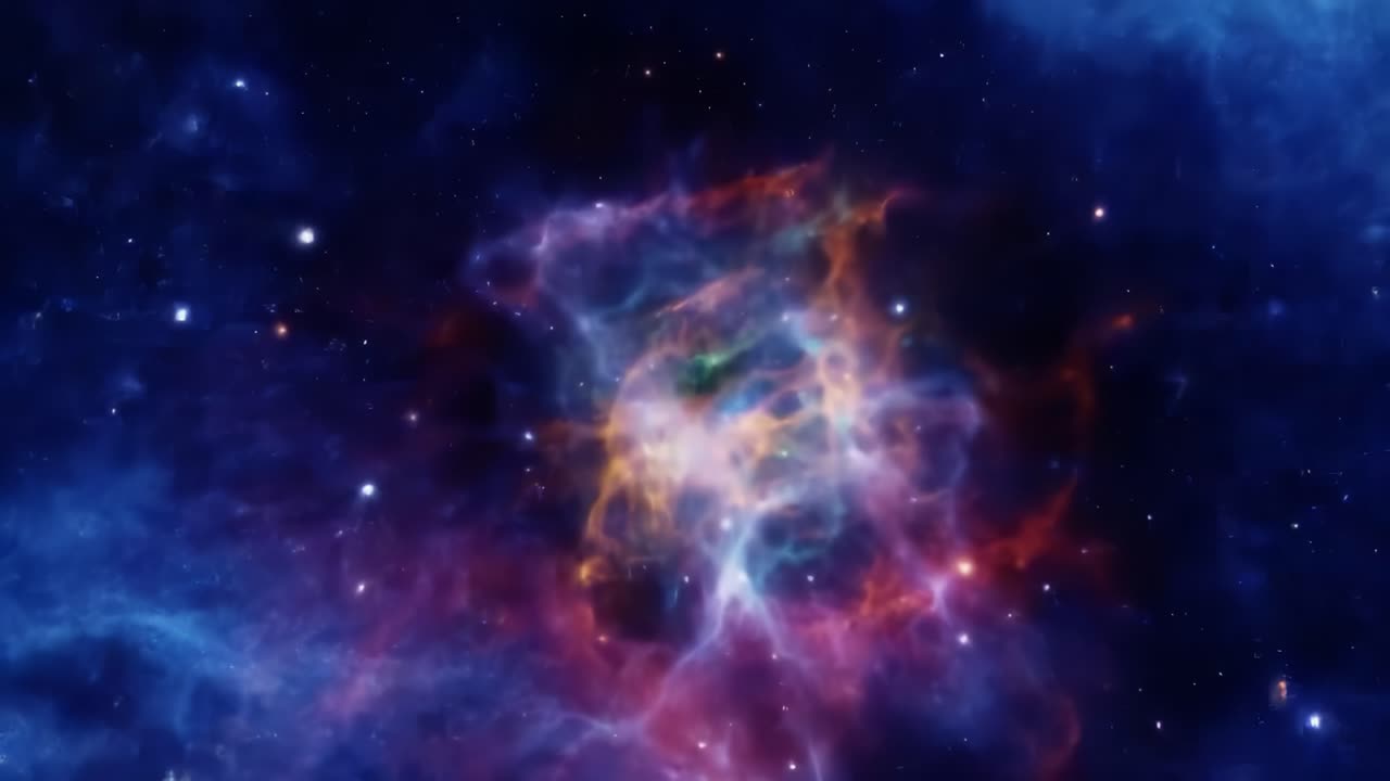 A Stunning Cosmic Journey Through Colorful Nebulae: Exploring the Beauty and Mystery of Interstellar Gas Clouds in Vibrant Cosmic Landscapes