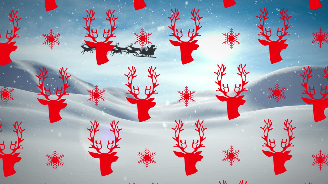 겨울 풍경 위에서 눈이 떨어지는 애니메이션,  ⁇ 매와 낙타