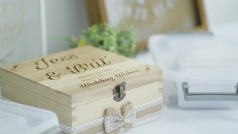 handmade wooden box bride and groom wedding wishes wedding