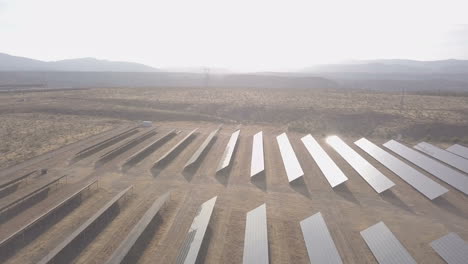solar panel array in desert landscape