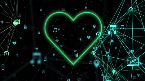 Animation-of-network-of-connections-over-heart