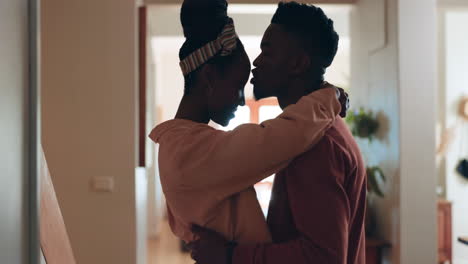 love, dance and couple with forehead kiss