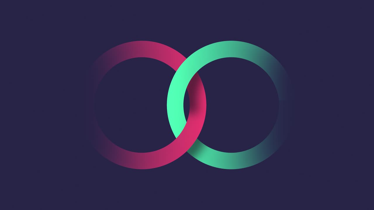 Seamless Loop of Interlocking Gradient Circles