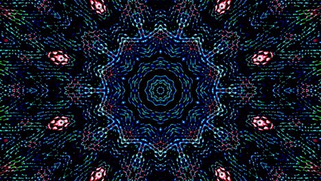 Beautiful abstract kaleidoscope that shines, a radiant light that regulates the subtle movements