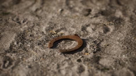 one-old-rusty-metal-horseshoe