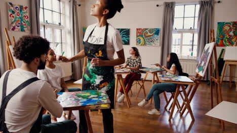 art class in progress