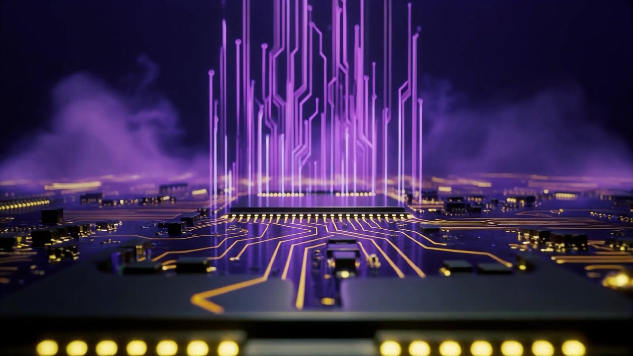 Digital Data Processing on a Futuristic Circuit Board