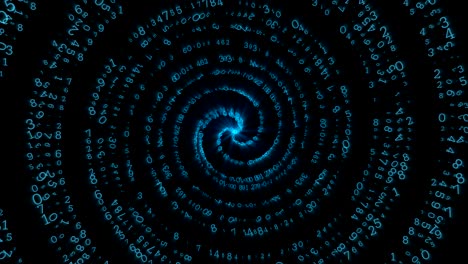 números de espiral cibernética en azul