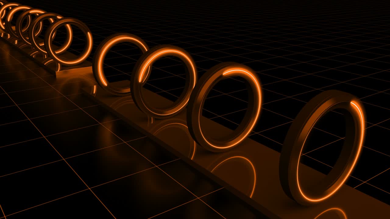 4k tecnológico moderno naranja fondo geométrico sin fin