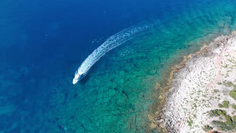sailing in clear waters of adriatic sea