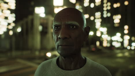 old-asian-man-in-big-city-at-night