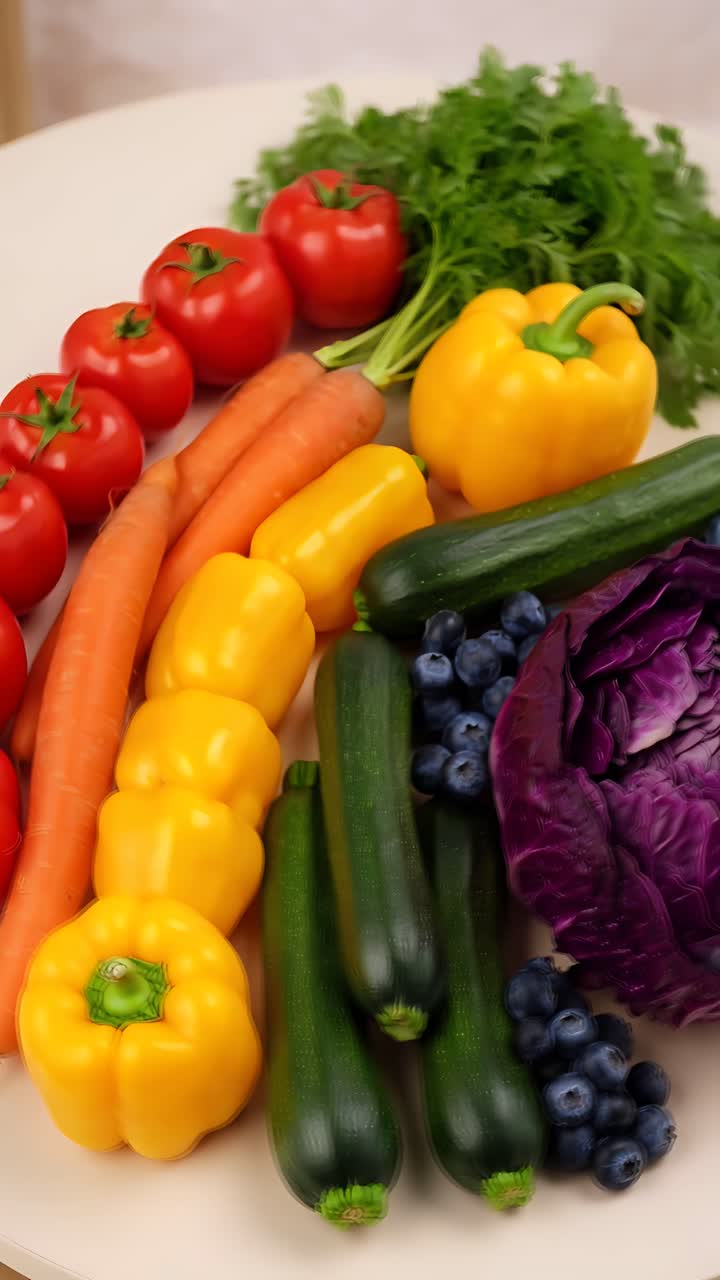 Fresh Organic Fruits and Vegetables 4K