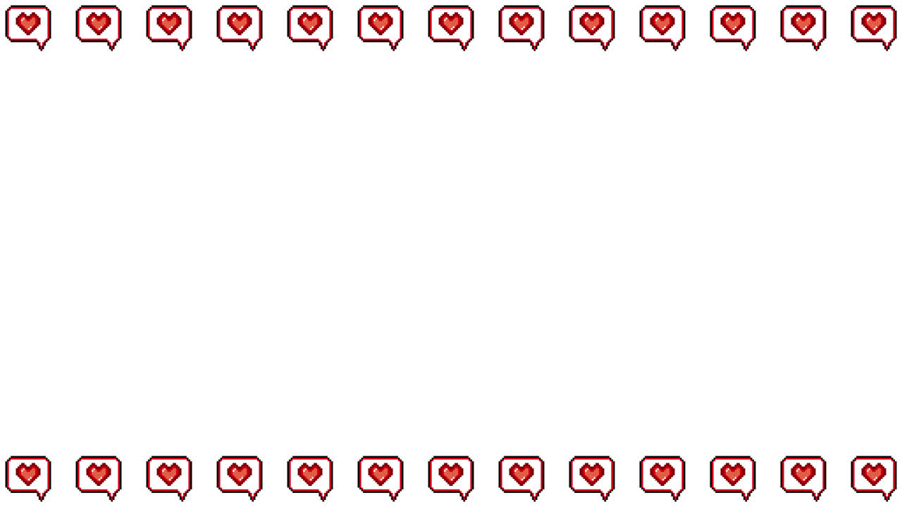 Pixel Art Speech bubble icon Heart Frame Animated Overlay 1080p Transparent 30 fps (4).mov