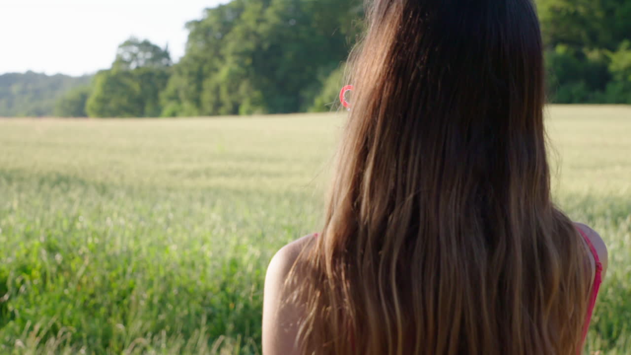 비누방울을 부는 여자