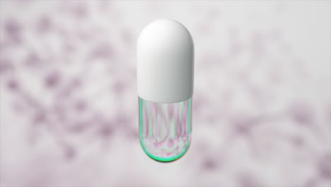 renderizado en 3d de una cápsula colorida