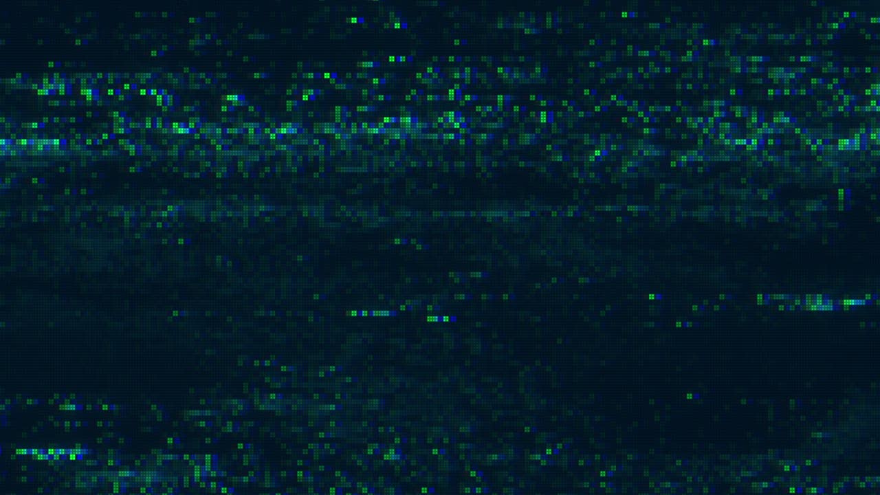 diseño único abstracto animación digital ruido de píxeles error de fallo daño de video