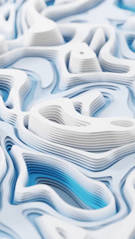 wave pattern paper cut background, 3d rendering.