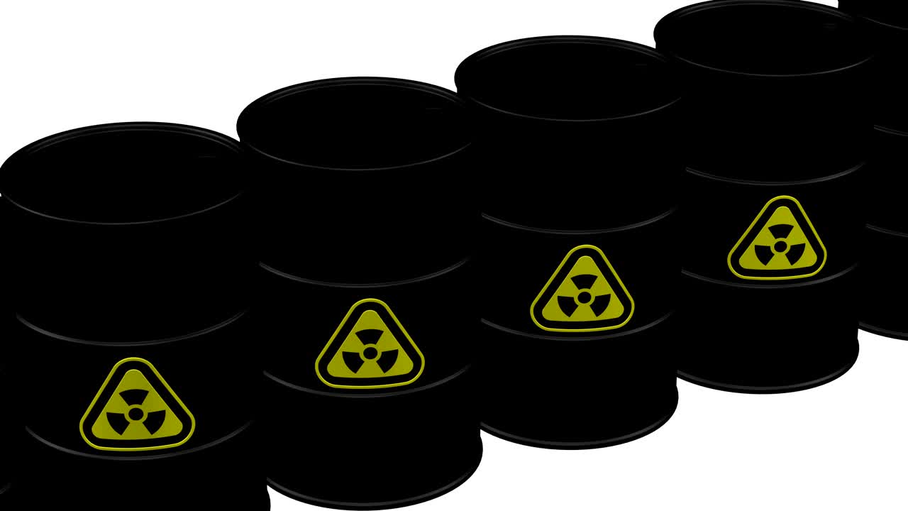 방사능 폐기물.