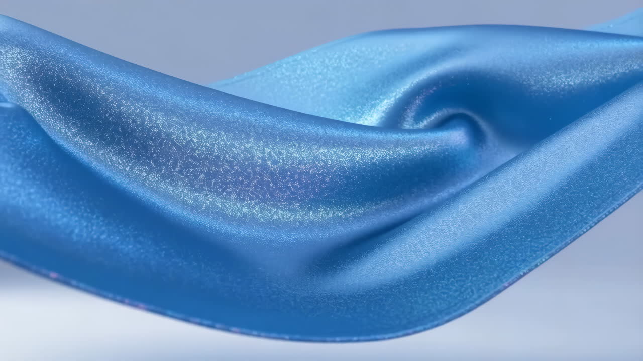 Abstract Flowing Blue Fabric Texture