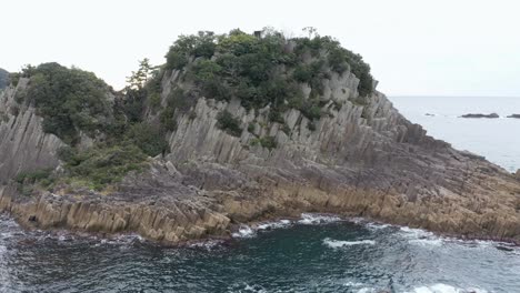 hokojima basalt column formation island, fukui japan