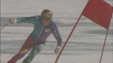 alpine skier running a downhill course 14