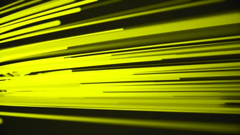 beautiful light photons running fast yellow color. digital design concept. looped animation of glowing lines