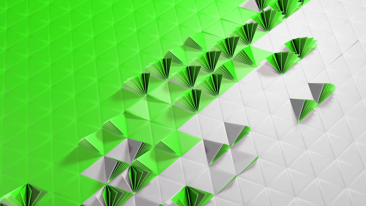 transiciones - apertura - triángulos verdes con tecla de croma