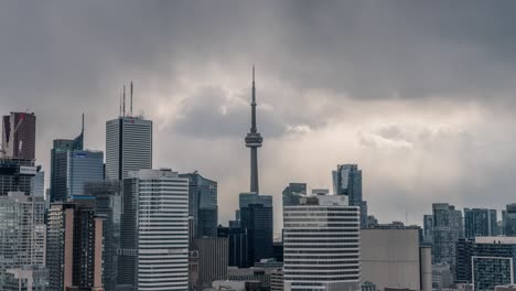 toronto winter snowstorm city skyline views