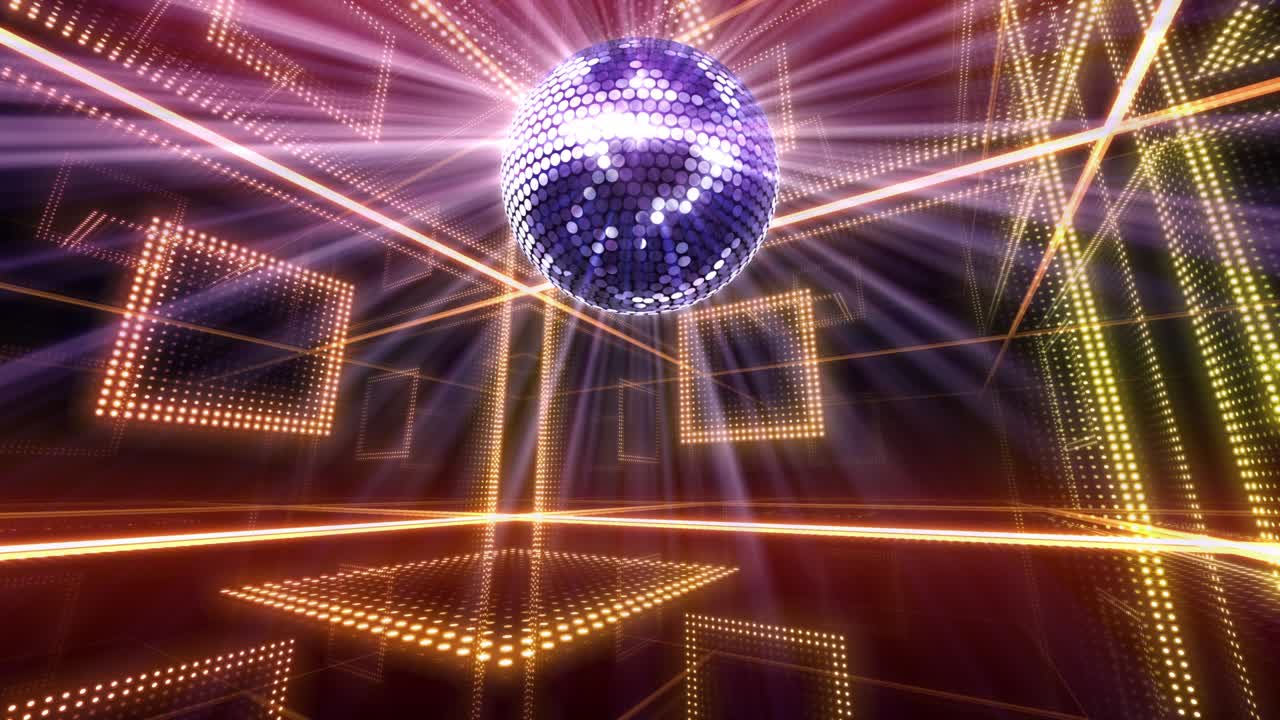 bola de espejo disco luces club de baile fiesta brillo de fondo