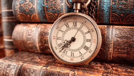 Vintage-pocket-watch.-Vintage-background-Concept-of-time-history.