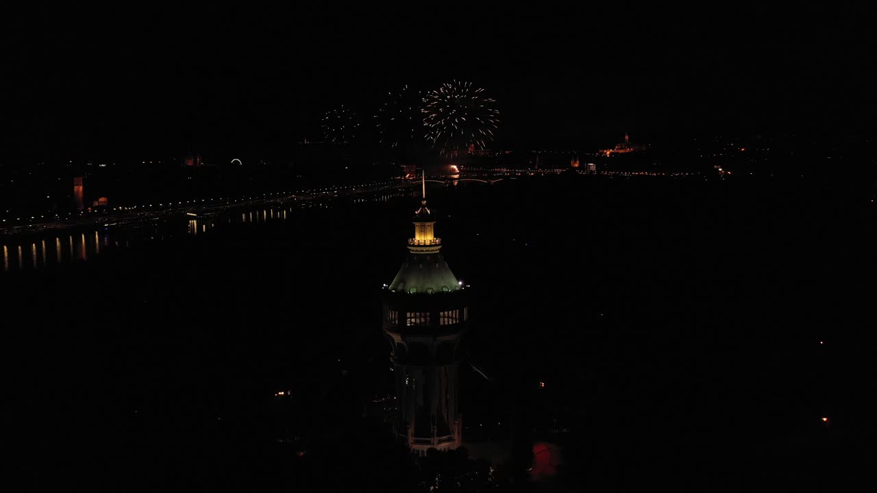 헝가리 국경일인 8월 20일 부다페스트에서 큰 불꽃놀이