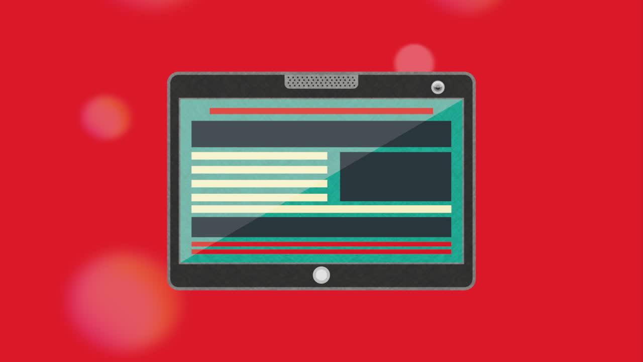 ilustración de la pantalla de la tableta