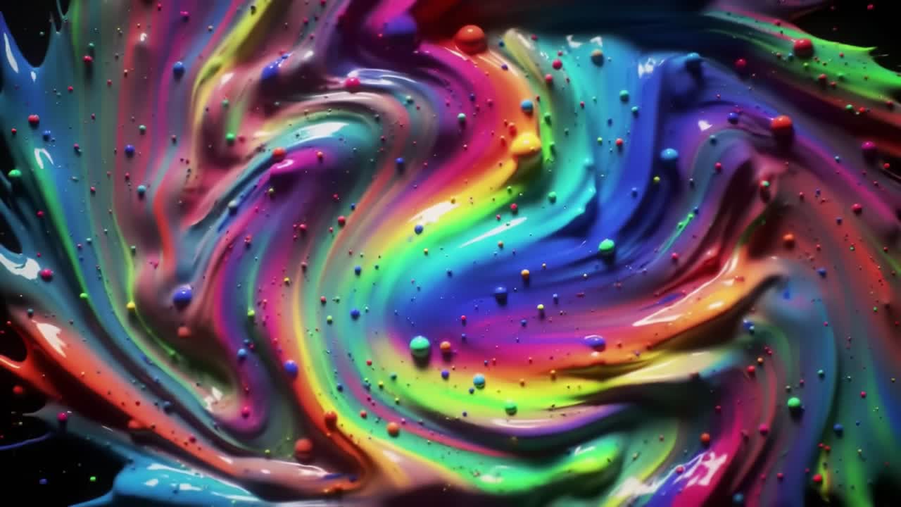 Abstract Rainbow Paint Explosion