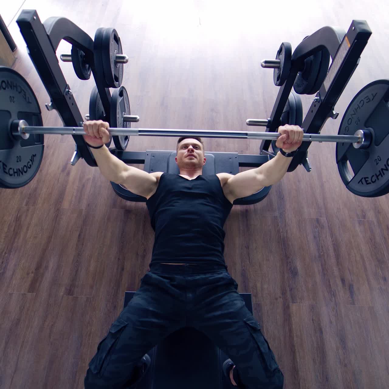 Man doing deadlift exercise at gym