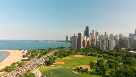 aerial view of chicago