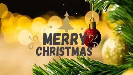 Animation-of-christmas-greetings-text-over-christmas-decoration