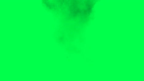 dark smoke on green screen