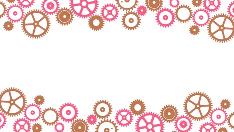 animation of rotating gears wheels ( 4k )