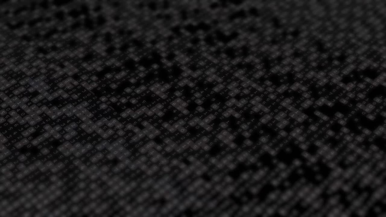 Animation of sale text over blue moving columns on black background