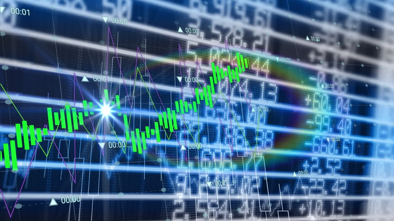 그리드 상의 통계 및 금융 데이터 처리의 애니메이션