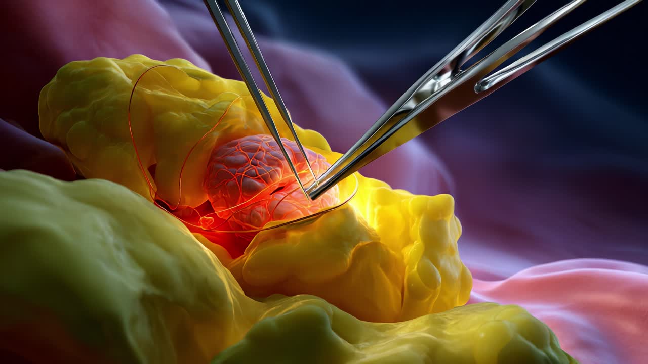 Exploring the Intricacies of Cellular Structure: A Close-Up View of Precision Surgery at the Microscopic Level, Highlighting the Complexity of Cellular Interactions and Techniques